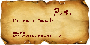 Pimpedli Amadé névjegykártya